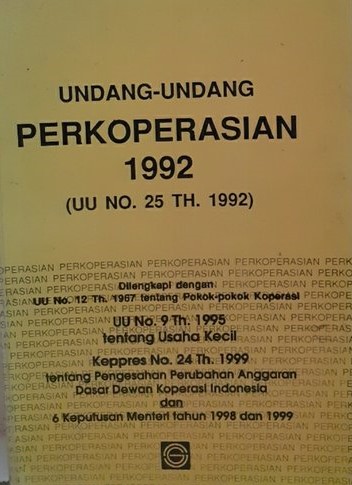 Undang-Undang Perkoperasian 1992